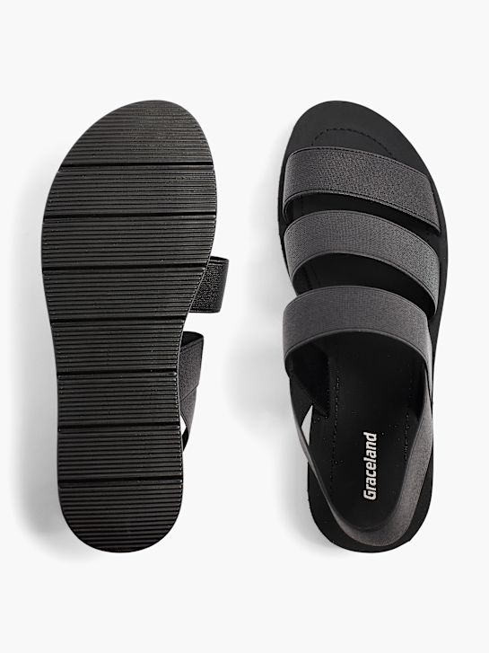 Graceland Sandale Noir 7709 3