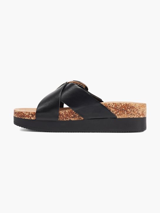 Catwalk Ciabatta con plantare profondo Nero 3124 2