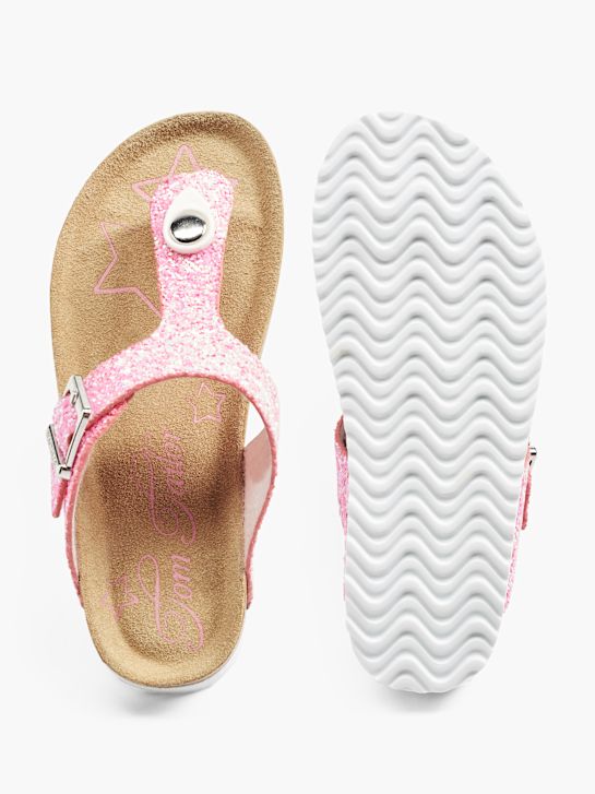 TOM TAILOR Sandal med tå-split Pink 32385 3
