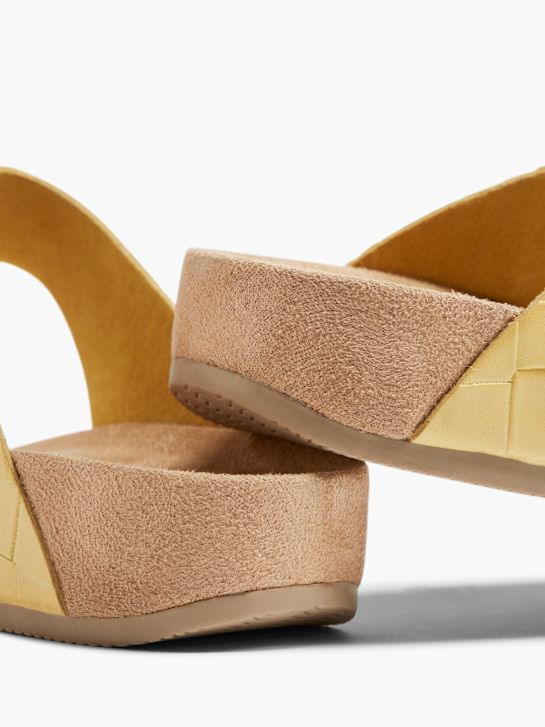 Graceland Sandal med tå-split Gul 17033 4
