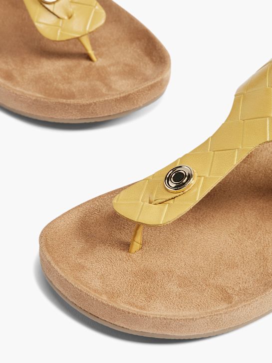 Graceland Sandal med tå-split Gul 17033 5