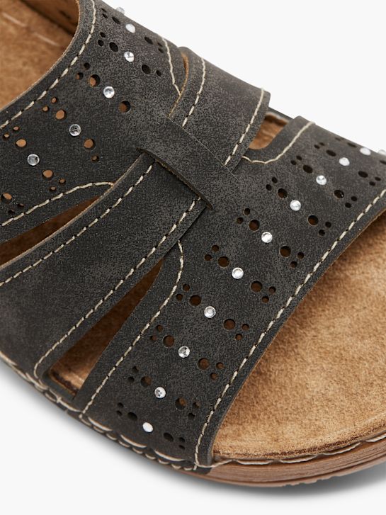 Easy Street Flache Pantolette Grau 10375 5