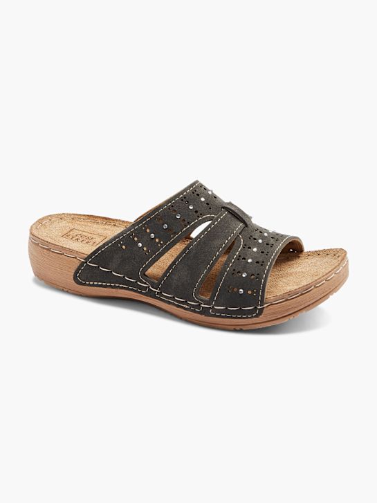Easy Street Flache Pantolette Grau 10375 6