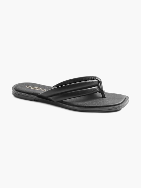 5th Avenue Chancla de dedo Negro 2334 6