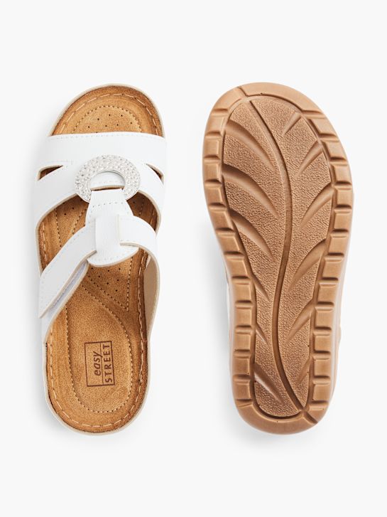 Easy Street Flache Pantolette Weiß 6003 3