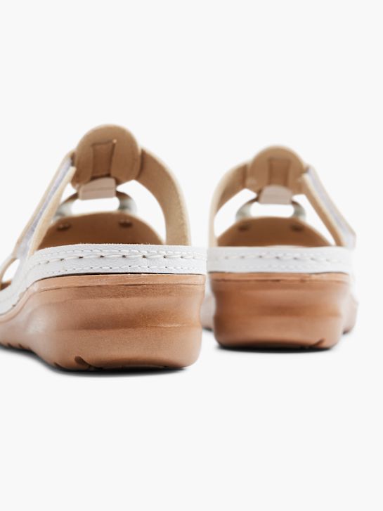 Easy Street Flache Pantolette Weiß 6003 4