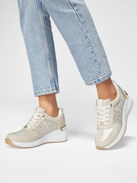 TOM TAILOR Sneaker bézs 18597 5