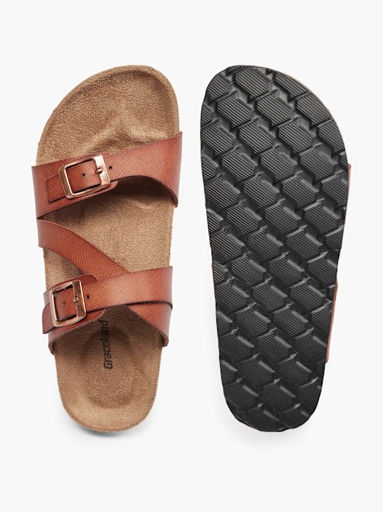 Graceland Tieffuß Pantolette Braun 54353 3
