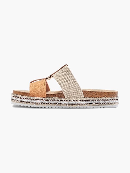 Graceland Tieffuß Pantolette Beige 20283 2