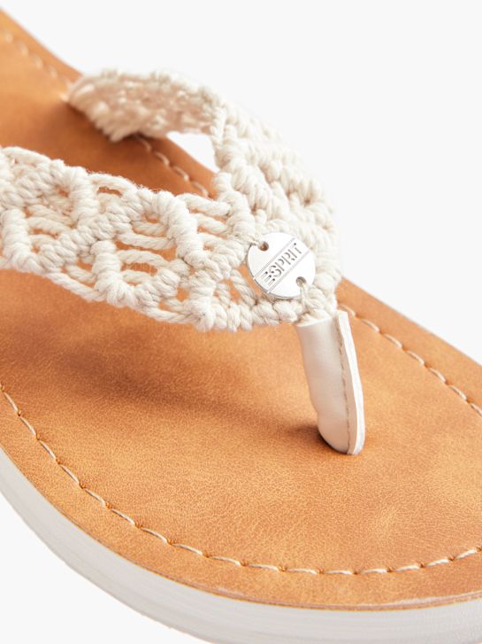 ESPRIT Sandal med tå-split Offwhite 18599 5
