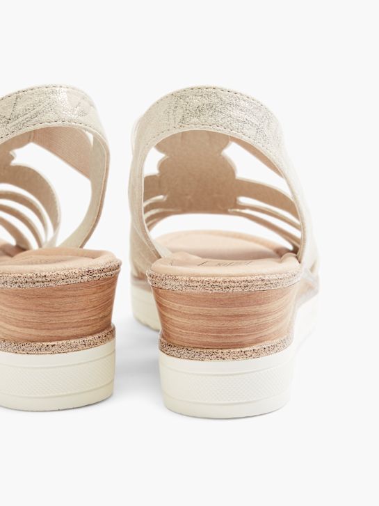 Easy Street Sandalias de tacón Oro 17411 4