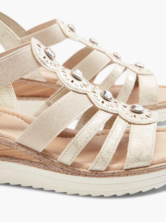 Easy Street Sandalias de tacón Oro 17411 5
