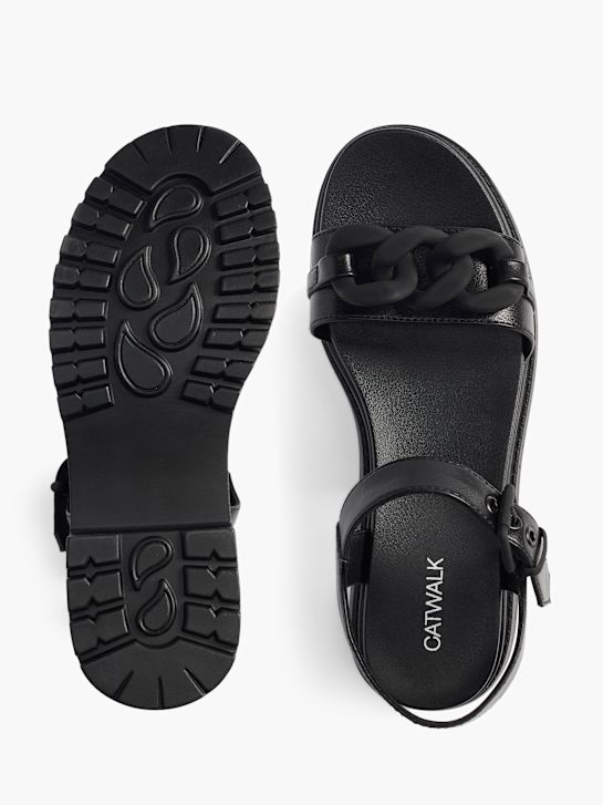 Catwalk Sandály na podpatku Černá 3323 3