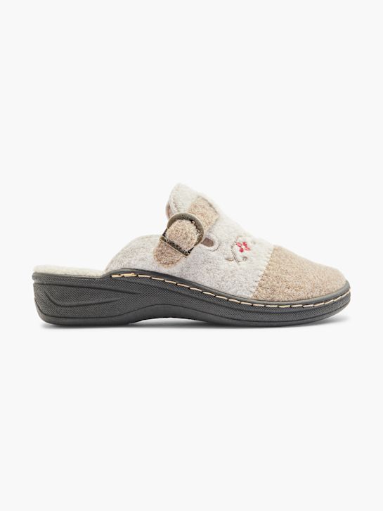 Casa mia Zapatillas de casa cerradas Crema 20570 2