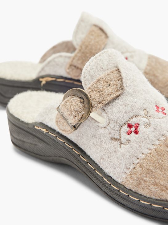 Casa mia Zapatillas de casa cerradas Crema 20570 6