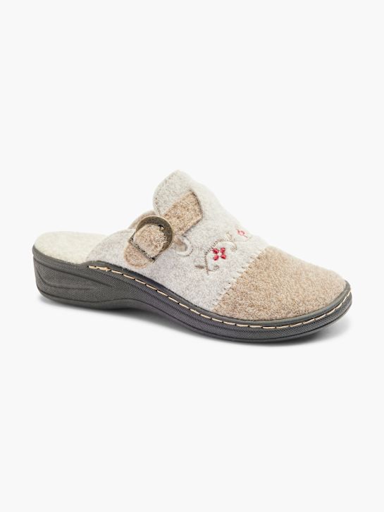 Casa mia Zapatillas de casa cerradas Crema 20570 7