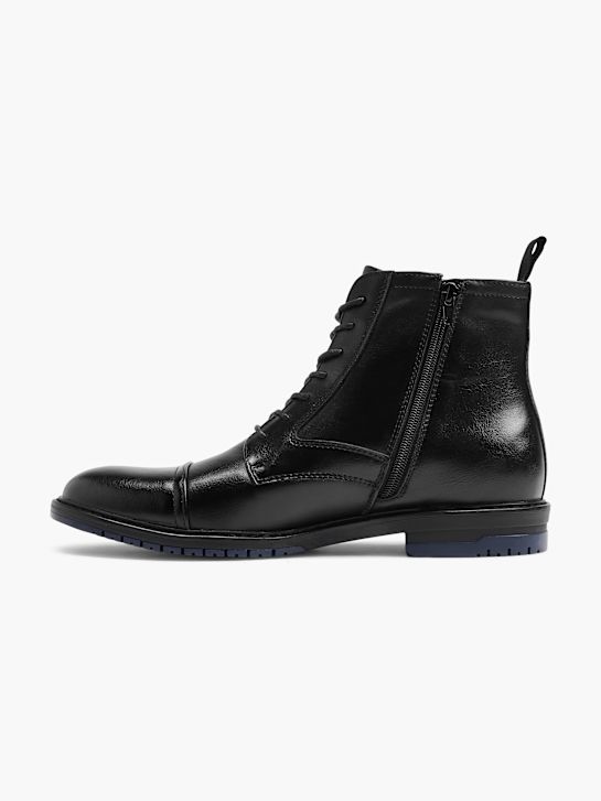 AM SHOE Botki sznurowane Czarny 33116 2