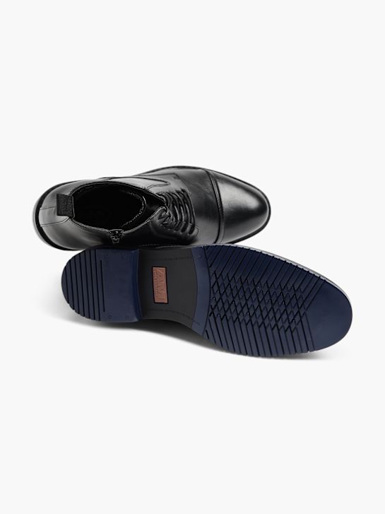 AM SHOE Botki sznurowane Czarny 33116 3