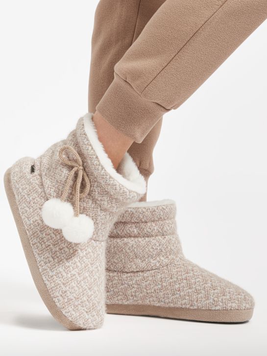ESPRIT Плюшени домашни пантофи Бежов 1596 7