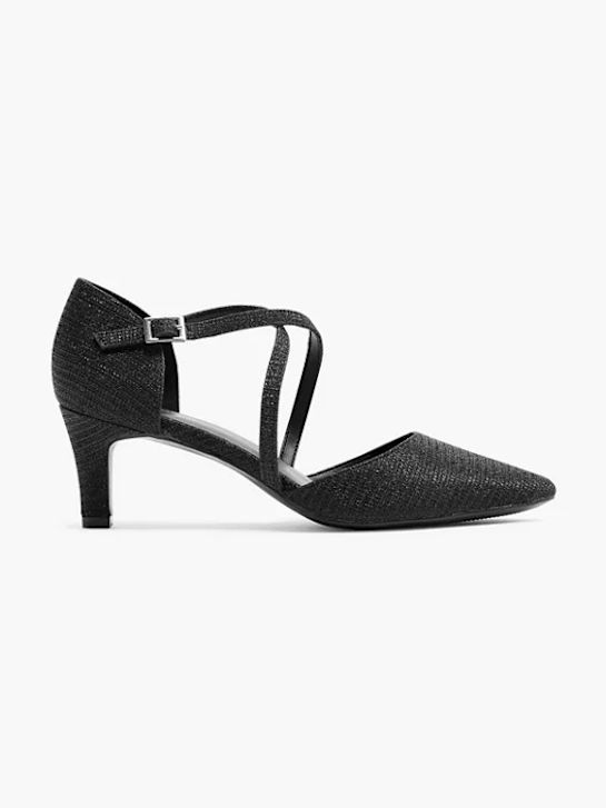Catwalk Lodičky s remienkom Čierna 1604 1