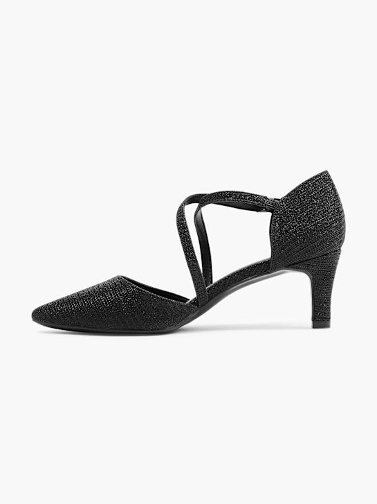 Catwalk Lodičky s remienkom Čierna 1604 2
