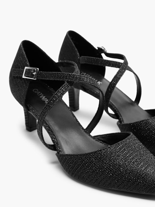 Catwalk Lodičky s remienkom Čierna 1604 5