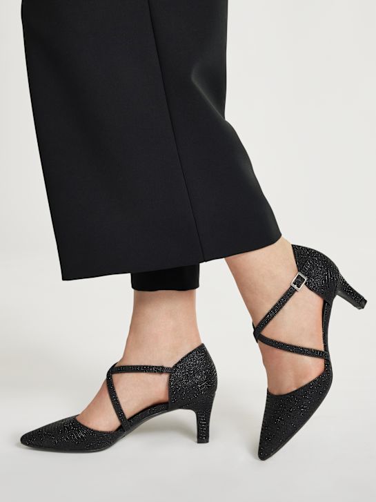 Catwalk Pump med spänne Svart 1604 7
