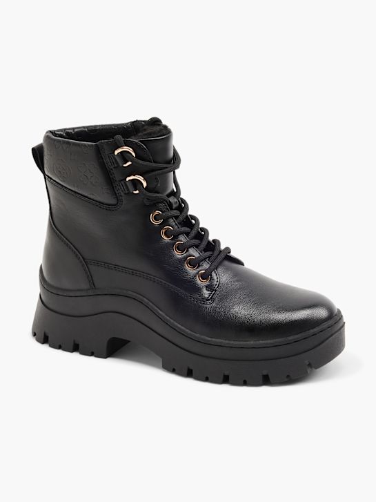 Catwalk Čizme s vezicama Crna 921 4