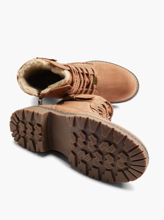 TOM TAILOR Botki sznurowane Koniakowy 4399 3