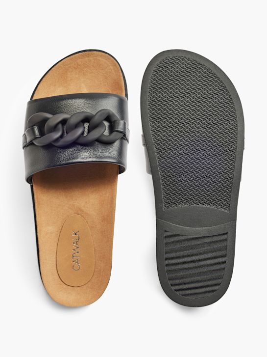 Catwalk Flache Pantolette Schwarz 1781 3