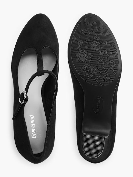 Graceland Tacones con hebilla Negro 8027 3