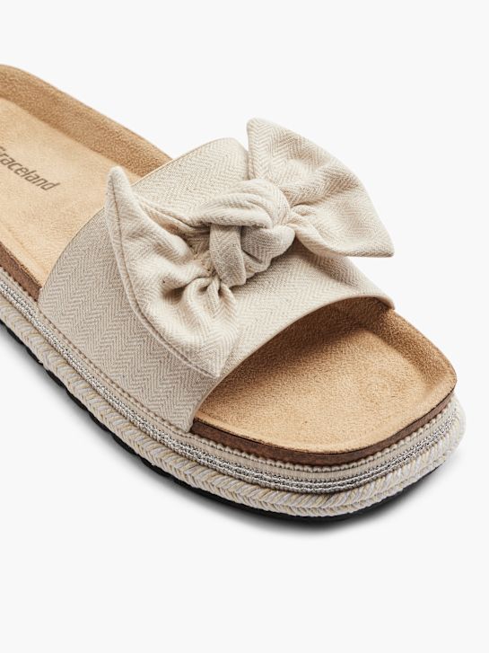 Graceland Tieffuß Pantolette Beige 18608 2