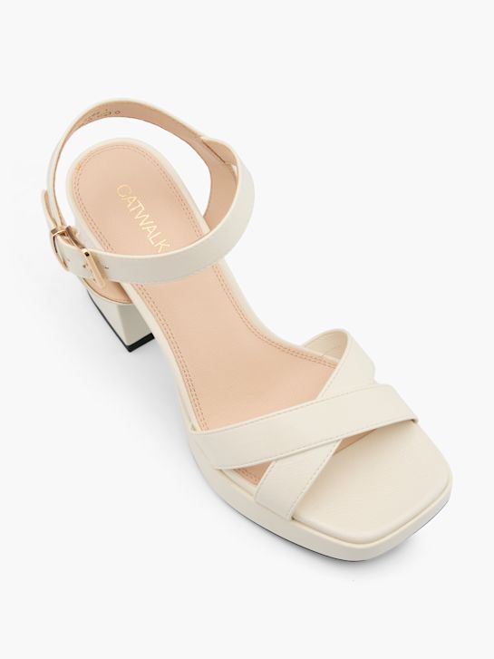 Catwalk Sandalias de tacón Crema 2795 2