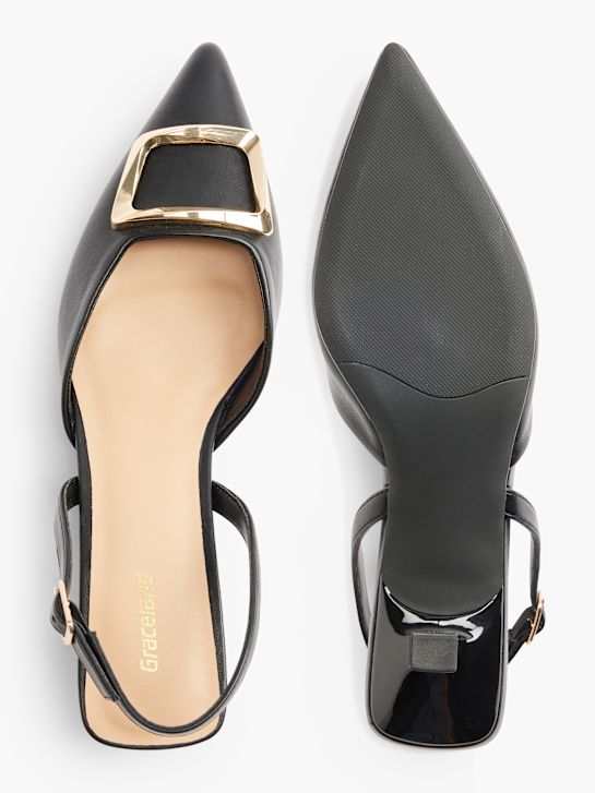 Graceland Slingback salonke Crna 28143 3