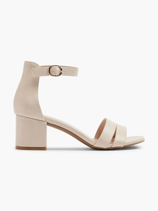 Graceland Högklackad sandal Beige 19660 1