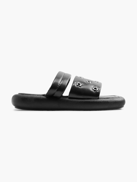 Catwalk Flache Pantolette Schwarz 3761 1
