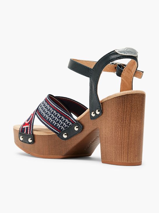 TOM TAILOR Sandale cu toc Albastru 7417 5
