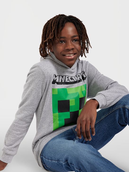 Minecraft Sweat à capuche Gris 28206 8