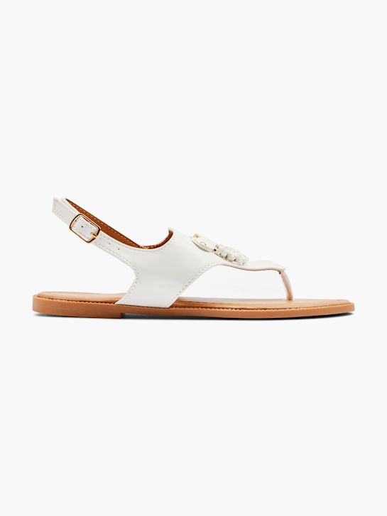 Claudia Ghizzani Sandal med tårem Vit 4720 1