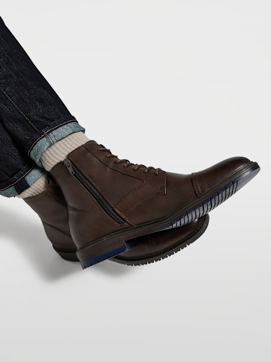 AM SHOE Botki sznurowane Brązowy 10672 5