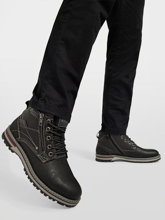 AM SHOE Schnürboots Schwarz 12979 5
