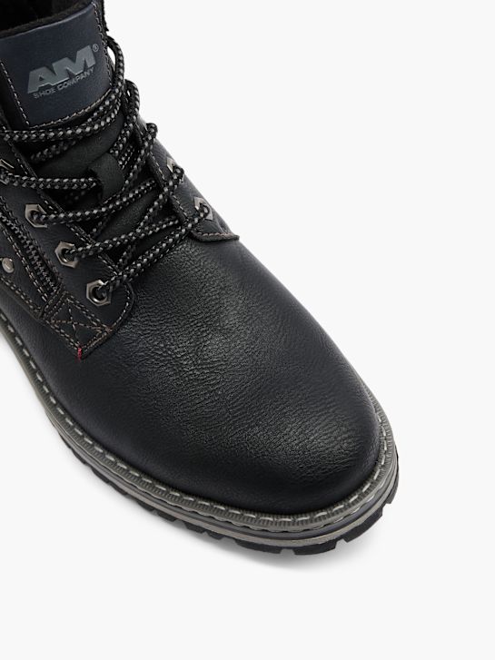 AM SHOE Schnürboots Schwarz 12979 2