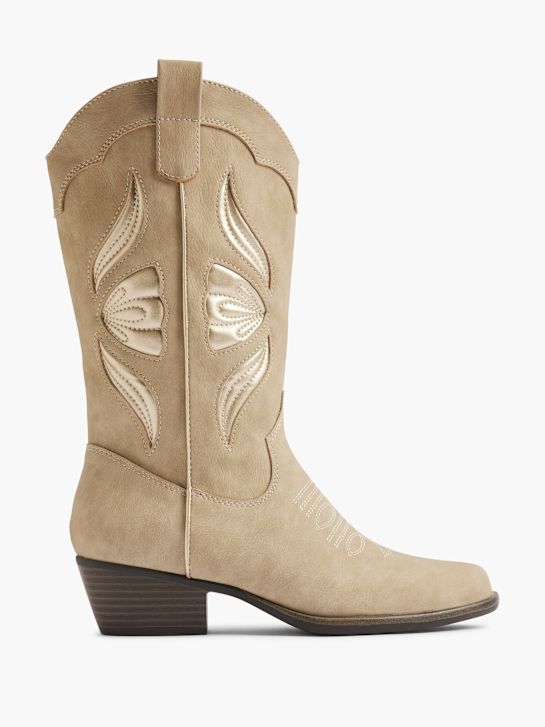Catwalk Cowboy Boots Beige 28073 1