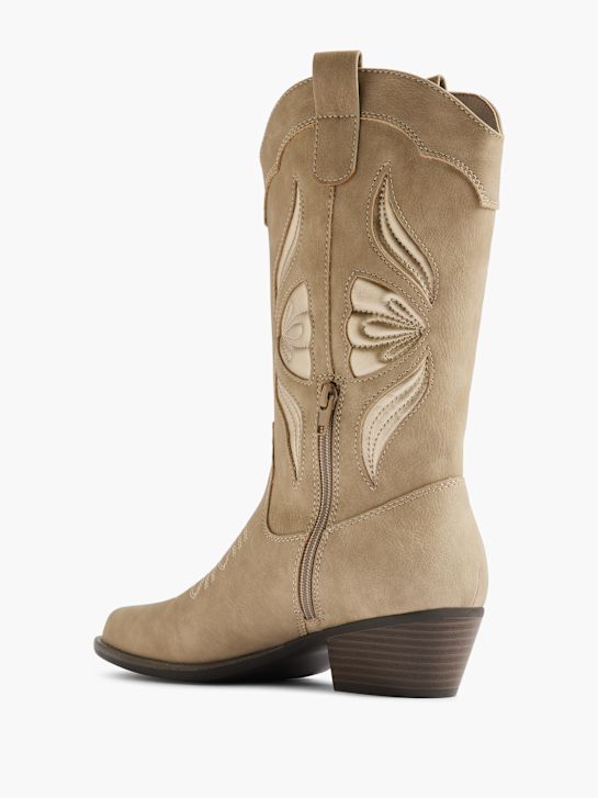 Catwalk Cowboy Boots Beige 28073 3
