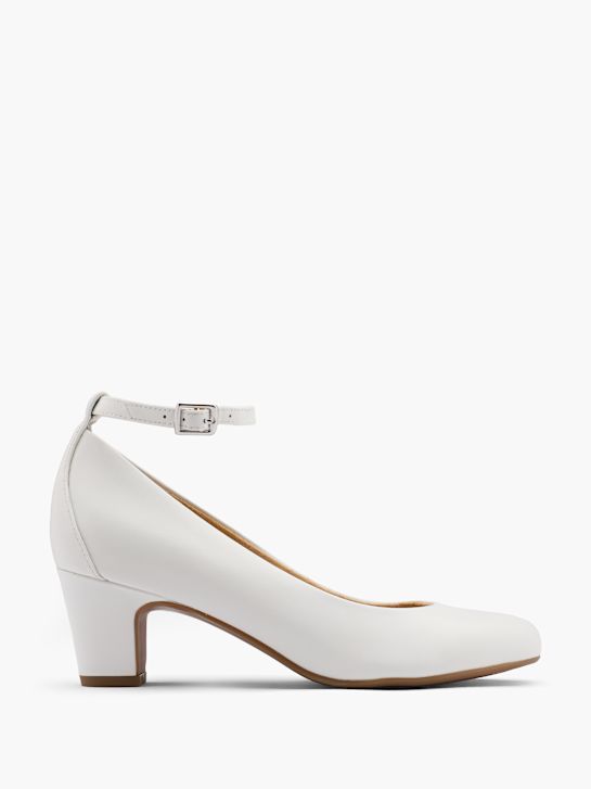 5th Avenue Escarpins à boucle Blanc 25047 1