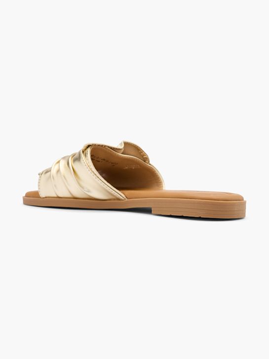 Graceland Flache Pantolette Gold 21280 3