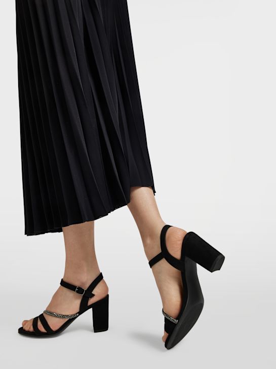 Graceland Sandál na opätku Čierna 13020 5