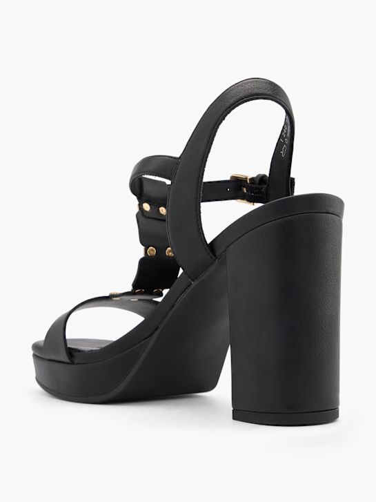 Catwalk Sandale cu toc Negru 13021 3