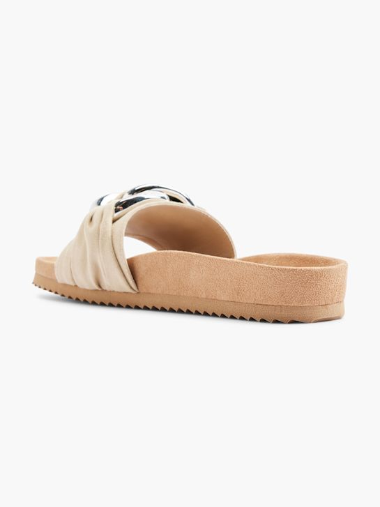 Graceland Tieffuß Pantolette Beige 19404 3