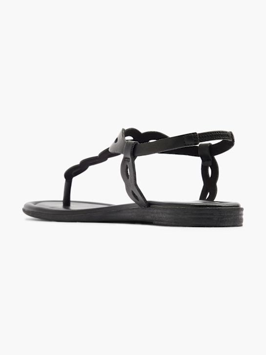 Graceland Sandalias de dedo Negro 13583 3
